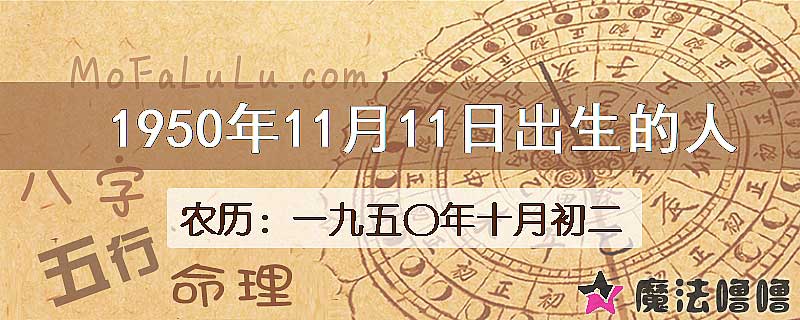 1950年11月11日出生的八字怎么样？