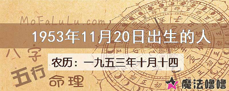 1953年11月20日出生的八字怎么样？