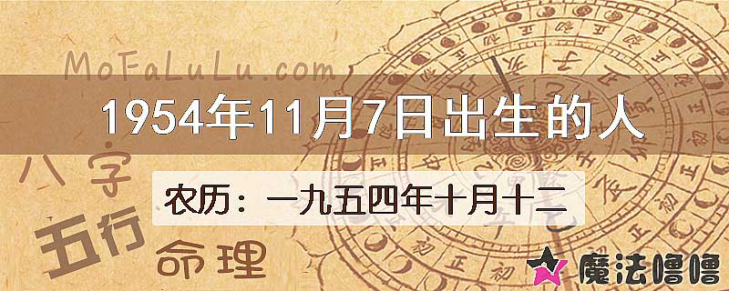 1954年11月7日出生的人