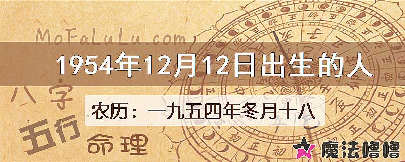 1954年12月12日出生的人