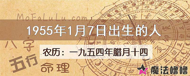 1955年1月7日出生的八字怎么样？