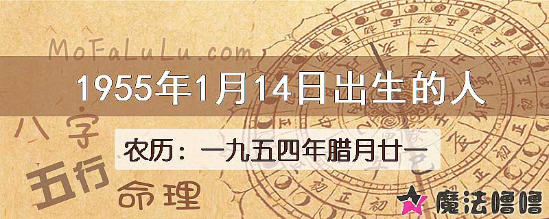 1955年1月14日出生的八字怎么样？