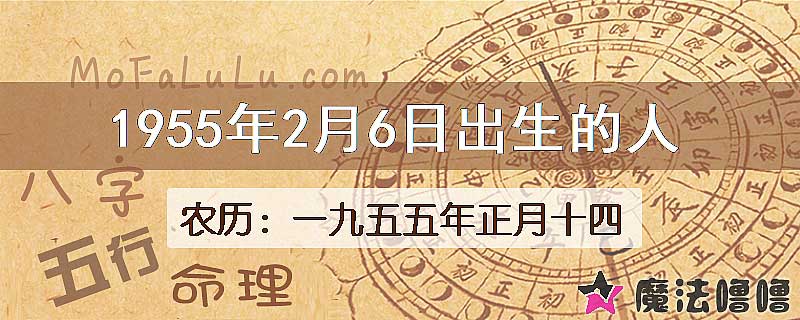 1955年2月6日出生的八字怎么样？