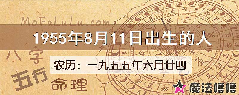 1955年8月11日出生的八字怎么样？