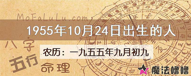 1955年10月24日出生的八字怎么样？