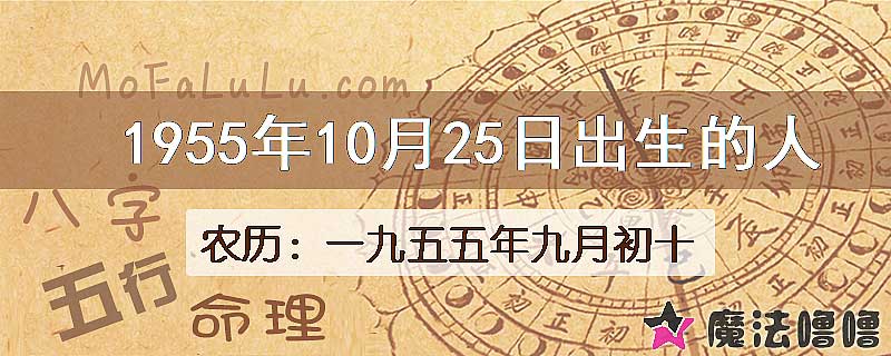 1955年10月25日出生的八字怎么样？