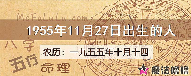 1955年11月27日出生的八字怎么样？