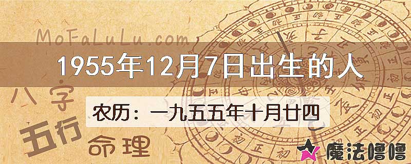 1955年12月7日出生的八字怎么样？