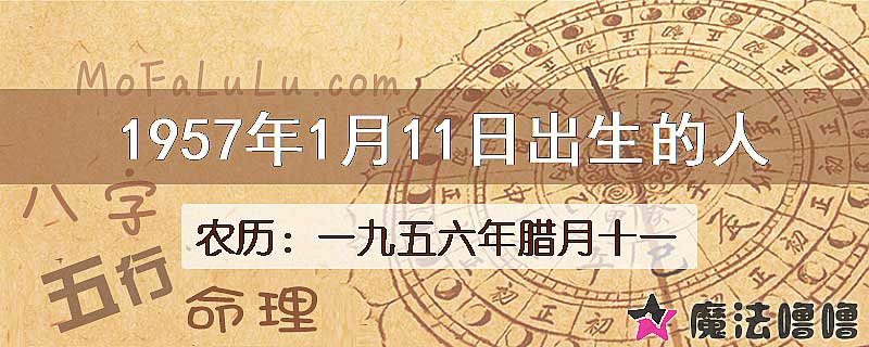 1957年1月11日出生的八字怎么样？