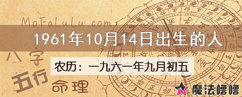 1961年10月14日出生的八字怎么样？