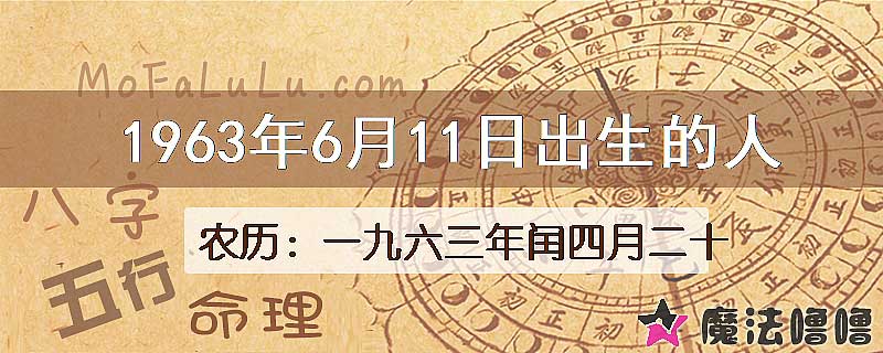 1963年6月11日出生的人