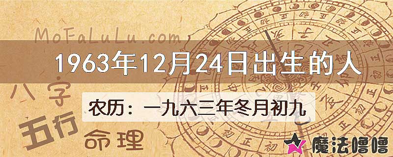 1963年12月24日出生的八字怎么样？