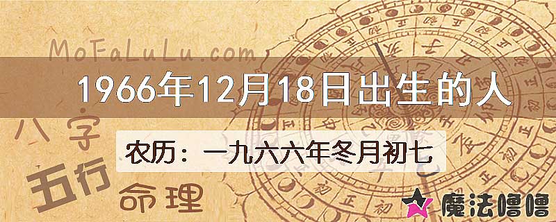 1966年12月18日出生的八字怎么样？