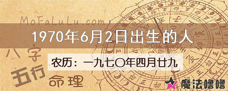 1970年6月2日出生的人