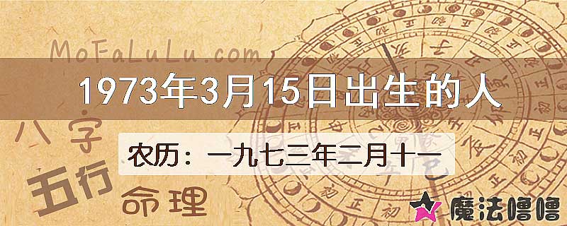 1973年3月15日出生的人