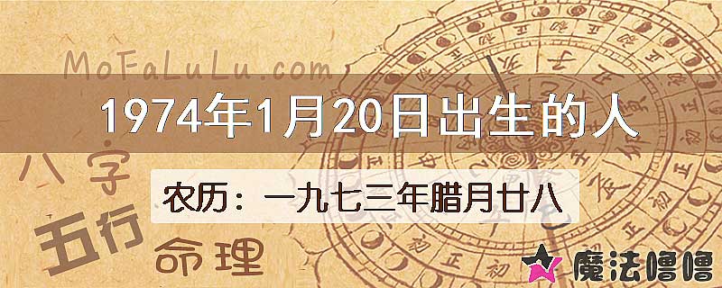 1974年1月20日出生的八字怎么样？