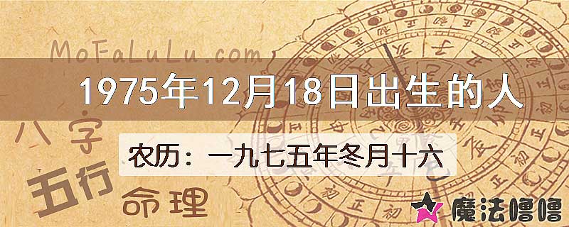 1975年12月18日出生的八字怎么样？