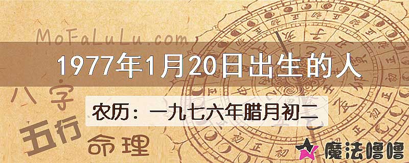 1977年1月20日出生的八字怎么样？