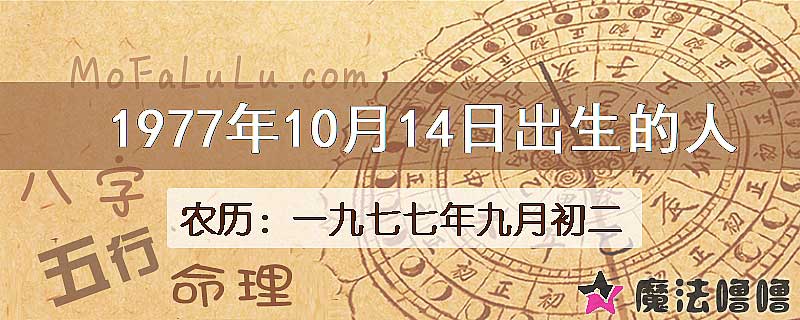 1977年10月14日出生的八字怎么样？