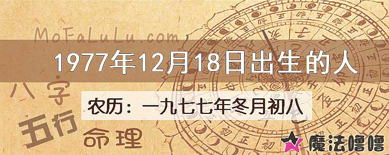 1977年12月18日出生的八字怎么样？