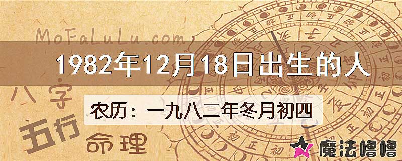 1982年12月18日出生的人