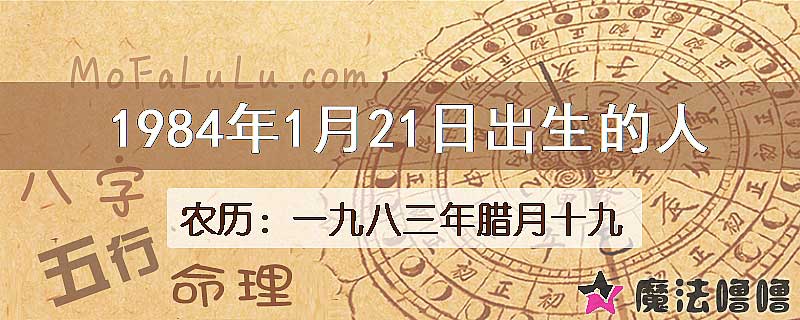 1984年1月21日出生的八字怎么样？