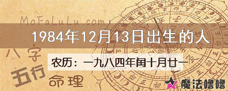 1984年12月13日出生的人