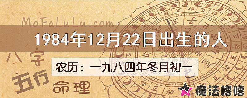 1984年12月22日出生的人