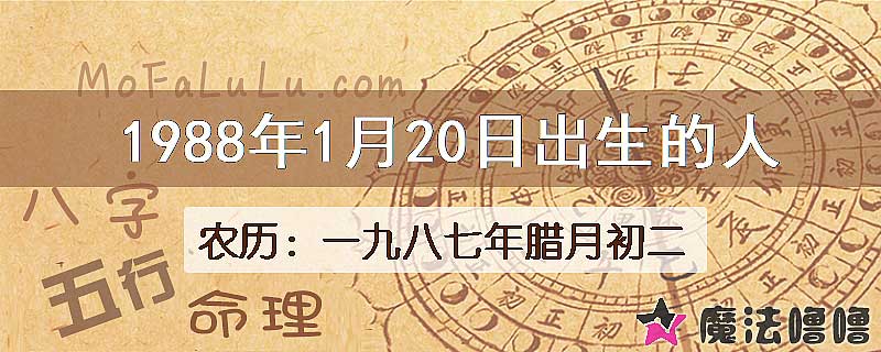 1988年1月20日出生的八字怎么样？