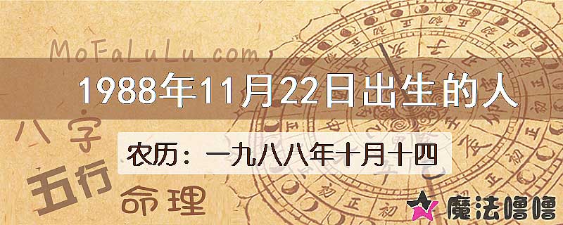 1988年11月22日出生的八字怎么样？