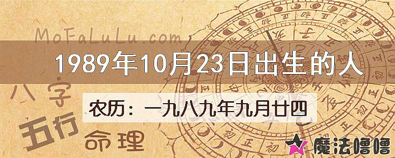 1989年10月23日出生的八字怎么样？