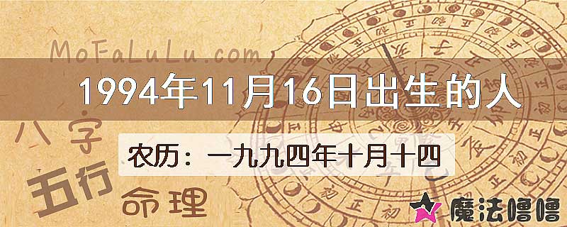 1994年11月16日出生的人