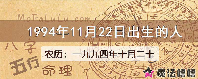 1994年11月22日出生的人