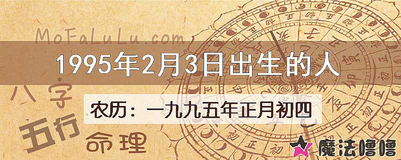 1995年2月3日出生的人