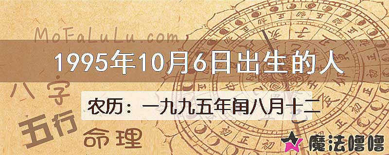 1995年10月6日出生的人