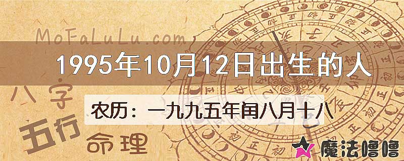 1995年10月12日出生的人