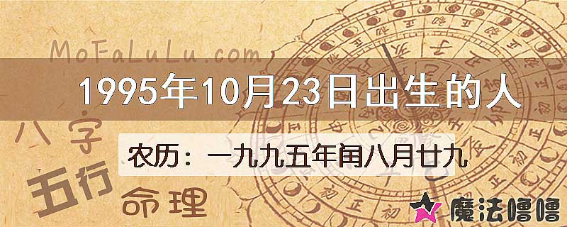 1995年10月23日出生的八字怎么样？