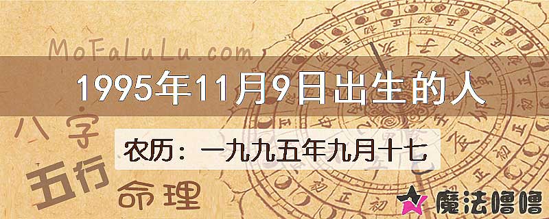 1995年11月9日出生的八字怎么样？