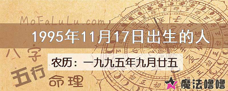 1995年11月17日出生的人