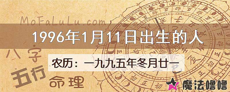 1996年1月11日出生的人