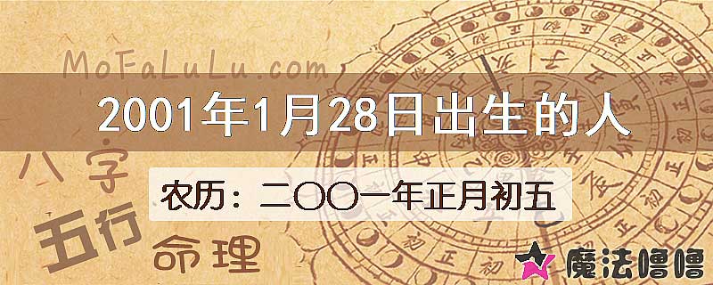 2001年1月28日出生的八字怎么样？