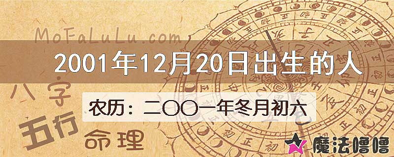 2001年12月20日出生的八字怎么样？