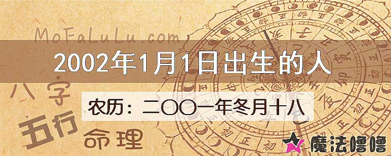 2002年1月1日出生的八字怎么样？