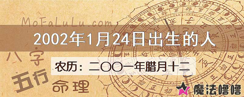 2002年1月24日出生的八字怎么样？