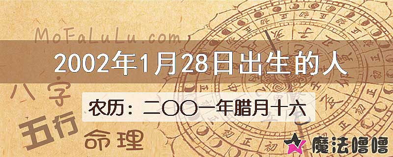 2002年1月28日出生的八字怎么样？