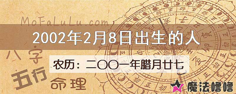 2002年2月8日出生的八字怎么样？