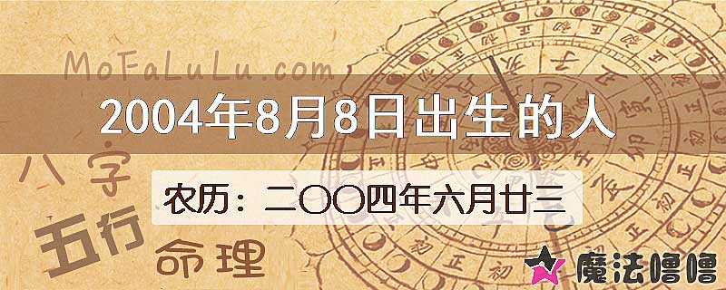 2004年8月8日出生的人