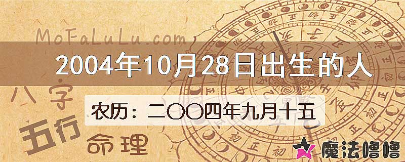 2004年10月28日出生的人