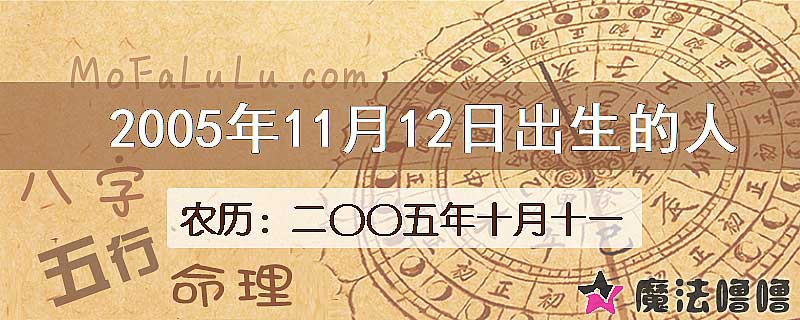 2005年11月12日出生的八字怎么样？