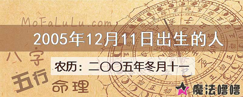 2005年12月11日出生的八字怎么样？